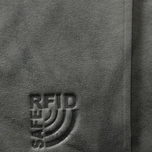 Money Maker Leder grau Brieftasche Portemonnaie RFID Schutz OPJ701K