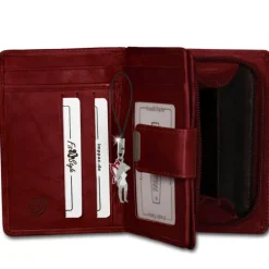 Money Maker Leder rot Brieftasche Portemonnaie RFID Schutz OPJ701R