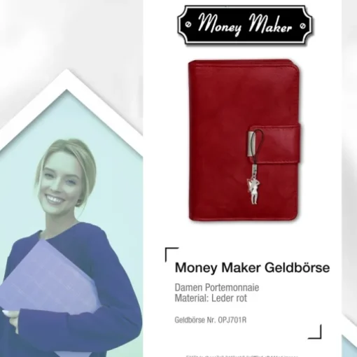 Money Maker Leder rot Brieftasche Portemonnaie RFID Schutz OPJ701R
