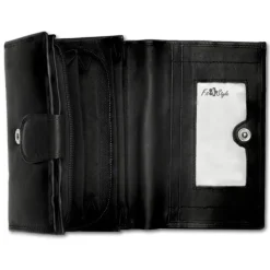 Money Maker schwarz Echtleder, glatt Damen Portemonnaie OPJ702S