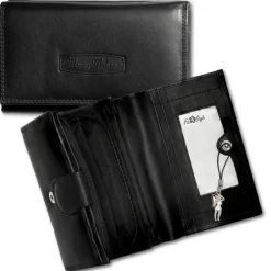 Money Maker schwarz Echtleder, glatt Damen Portemonnaie OPJ702S