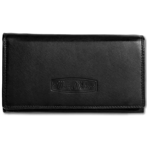 Money Maker schwarz Portemonnaie echtes Leder RFID Schutz OPJ703S