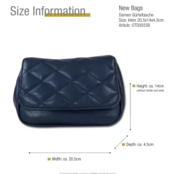 New Bags 2 in 1 gesteppte Gürteltasche Kunstleder blau OTD5025B