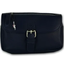 New Bags Damen Gürteltasche eckige Form viel Stauraum Bauchtasche navy OTD5024B