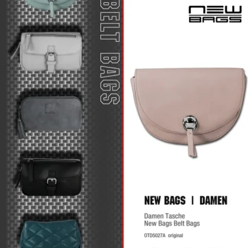 New Bags halbrunde 2 in 1 Gürteltasche Kunstleder altpink OTD5027A
