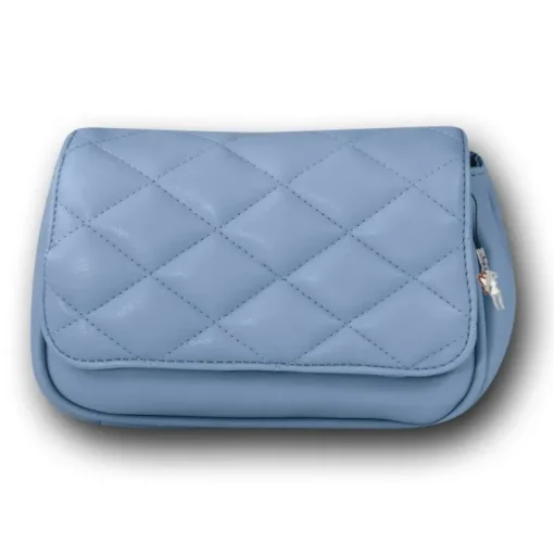 New Bags 2in1 gesteppte Gürteltasche Kunstleder hellblau OTD5025H