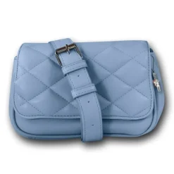 New Bags 2in1 gesteppte Gürteltasche Kunstleder hellblau OTD5025H