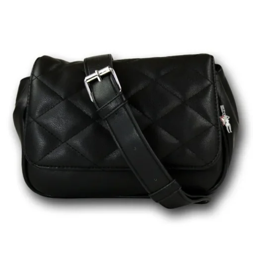 New Bags 2in1 gesteppte Gürteltasche Kunstleder schwarz OTD5025S