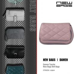 New Bags 2in1 gesteppte Gürteltasche Kunstleder altrosa OTD5025A