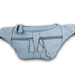 New Bags trendige Gürteltasche Stauraum PU-Leder Bauchtasche softblau OTD5023H