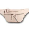 New Bags trendige Gürteltasche viel Stauraum PU-Leder Bauchtasche beige OTD5023A