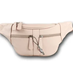 New Bags trendige Gürteltasche viel Stauraum PU-Leder Bauchtasche beige OTD5023A