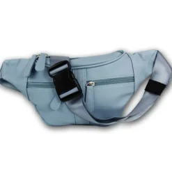 New Bags trendige Gürteltasche Stauraum PU-Leder Bauchtasche softblau OTD5023H