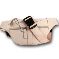 New Bags trendige Gürteltasche viel Stauraum PU-Leder Bauchtasche beige OTD5023A