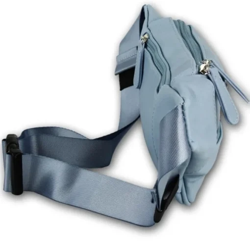 New Bags trendige Gürteltasche Stauraum PU-Leder Bauchtasche softblau OTD5023H