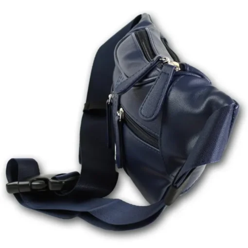 New Bags trendige Gürteltasche viel Stauraum PU-Leder Bauchtasche navy OTD5023B