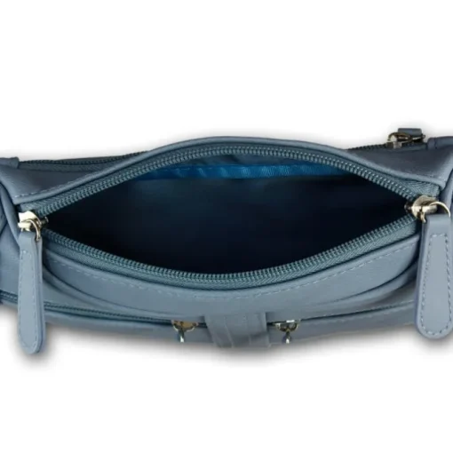 New Bags trendige Gürteltasche Stauraum PU-Leder Bauchtasche softblau OTD5023H