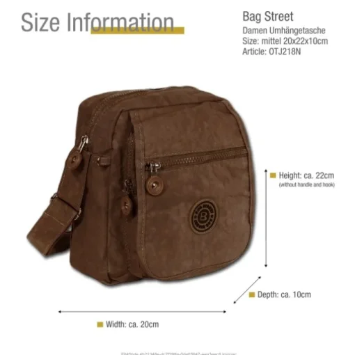 Nylon braun Crossbody Bag Bag Street OTJ218N