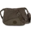 Nylon braun Damen crossbody Überschlagtasche Bag Street OTJ214N