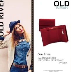 Old River echtes Leder rot Minibörse Portemonnaie OPD310R