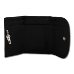 Old River echtes Leder schwarz Minibörse Portemonnaie OPD321S