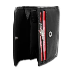 Old River echtes Leder schwarz Minibörse Portemonnaie OPD321S