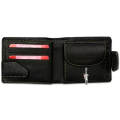 Old River Leder schwarz, gelb Herren Geldbeutel Portemonnaie OPD100S