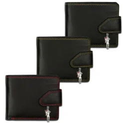 Old River Leder schwarz, gelb Herren Geldbeutel Portemonnaie OPD100S