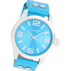 Oozoo Damen Armbanduhr JR Analog Metall hellblau UOJR320