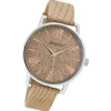 Oozoo Damen Armbanduhr JR Analog Metall beige UOJR301