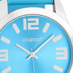 Oozoo Damen Armbanduhr JR Analog Metall hellblau UOJR320