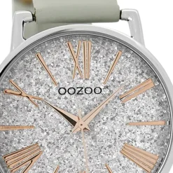 Oozoo Damen Armbanduhr JR Analog Metall grau UOJR300