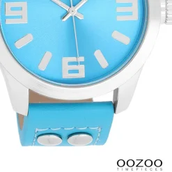 Oozoo Damen Armbanduhr JR Analog Metall hellblau UOJR320
