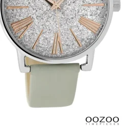 Oozoo Damen Armbanduhr JR Analog Metall grau UOJR300