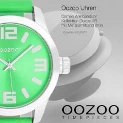 Oozoo Damen Armbanduhr JR Analog Metall grün UOJR319