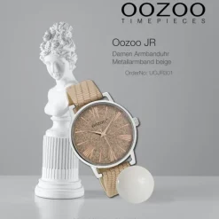Oozoo Damen Armbanduhr JR Analog Metall beige UOJR301