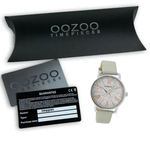 Oozoo Damen Armbanduhr JR Analog Metall grau UOJR300
