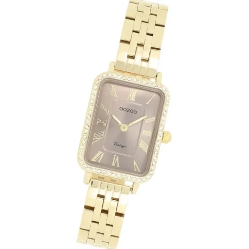 Oozoo Damen Armbanduhr OOZOO Vintage Analog Metallband gold UOC20415