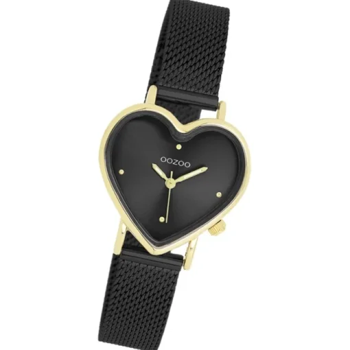 Oozoo Damen Armbanduhr OOZOO Timepieces Analog Metallband schwarz UOC11447