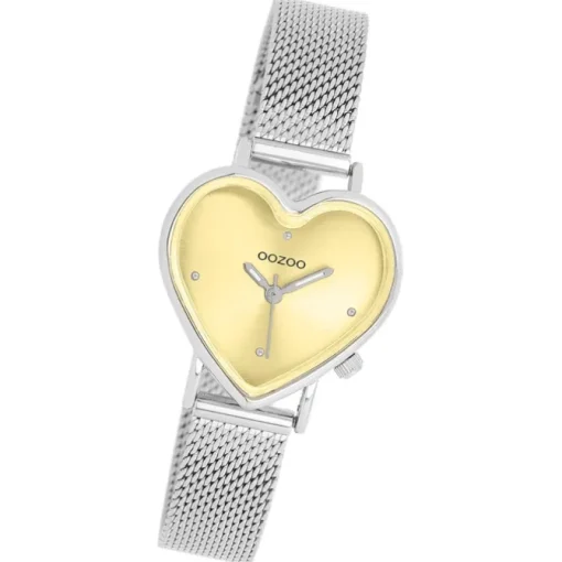 Oozoo Damen Armbanduhr OOZOO Timepieces Analog Metallband silber UOC11443