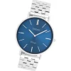 Oozoo Damen Armbanduhr OOZOO Vintage Analog Metallband silber UOC20401