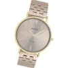 Oozoo Damen Armbanduhr OOZOO Vintage Analog Metallband taupe braun UOC20404