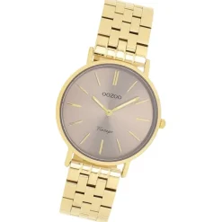 Oozoo Damen Armbanduhr OOZOO Vintage Analog Metallband gold UOC20408