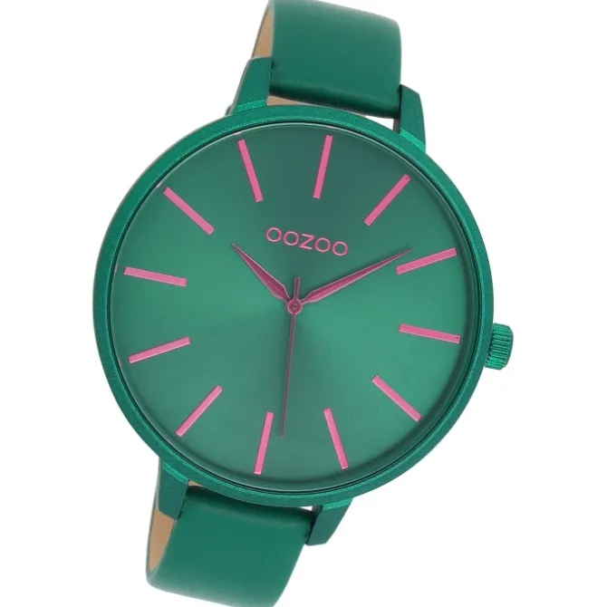 Oozoo Damen Armbanduhr OOZOO Timepieces Analog Leder grün UOC11440