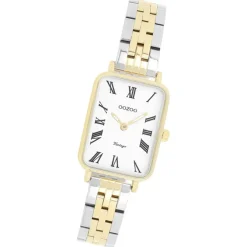 Oozoo Damen Armbanduhr OOZOO Vintage Analog Metallband silber gold UOC20411