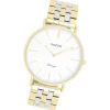 Oozoo Damen Armbanduhr OOZOO Vintage Analog Metallband silber gold UOC20402