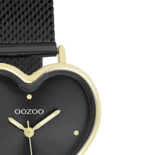 Oozoo Damen Armbanduhr OOZOO Timepieces Analog Metallband schwarz UOC11447
