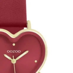 Oozoo Damen Armbanduhr OOZOO Timepieces Analog Lederband rot UOC11454