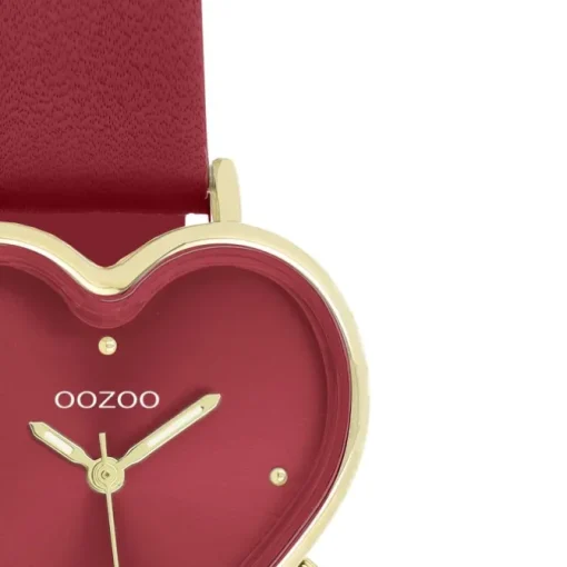 Oozoo Damen Armbanduhr OOZOO Timepieces Analog Lederband rot UOC11454