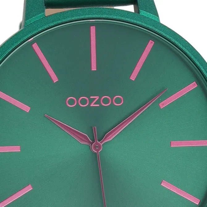 Oozoo Damen Armbanduhr OOZOO Timepieces Analog Leder grün UOC11440